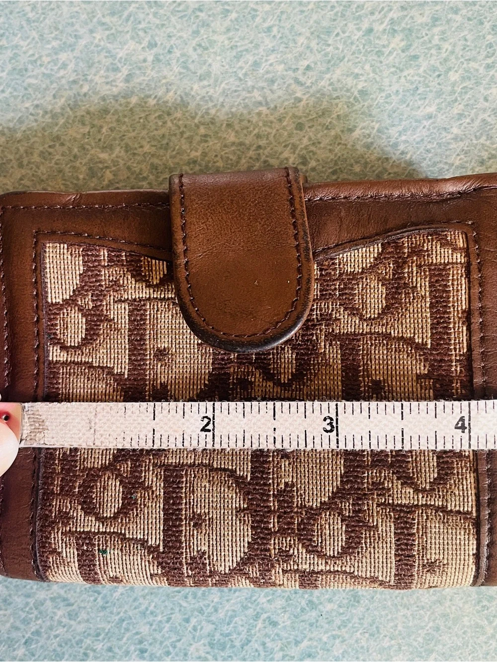 Vintage Dior Monogram Kiss-Lock Wallet